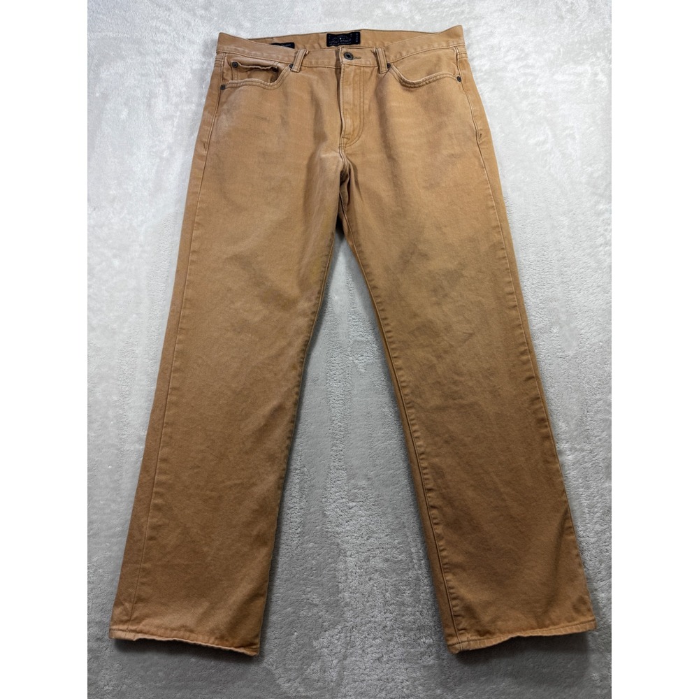 Lucky Brand Mens 361 Vintage Straight Tan Jeans 34x32 Meas: 35x31